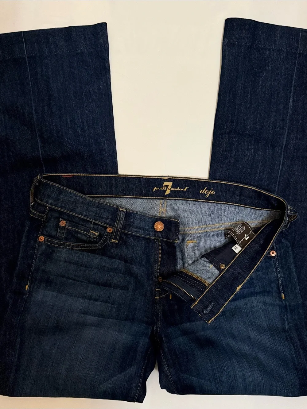 7 For All Mankind Dojo Low Rise Flare Jeans